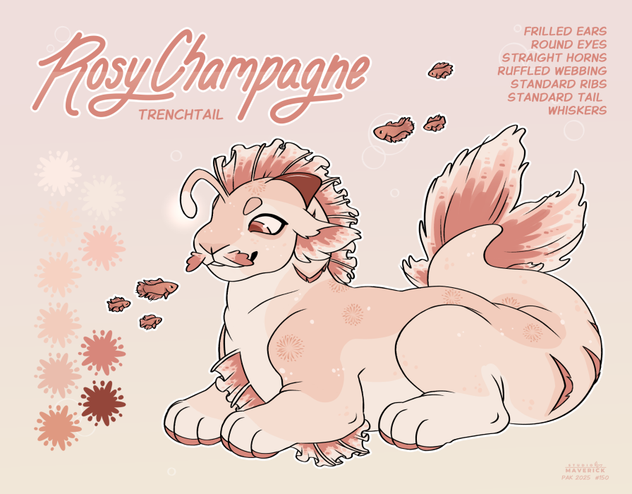 A soft pink combination between a big cat and a sea animal