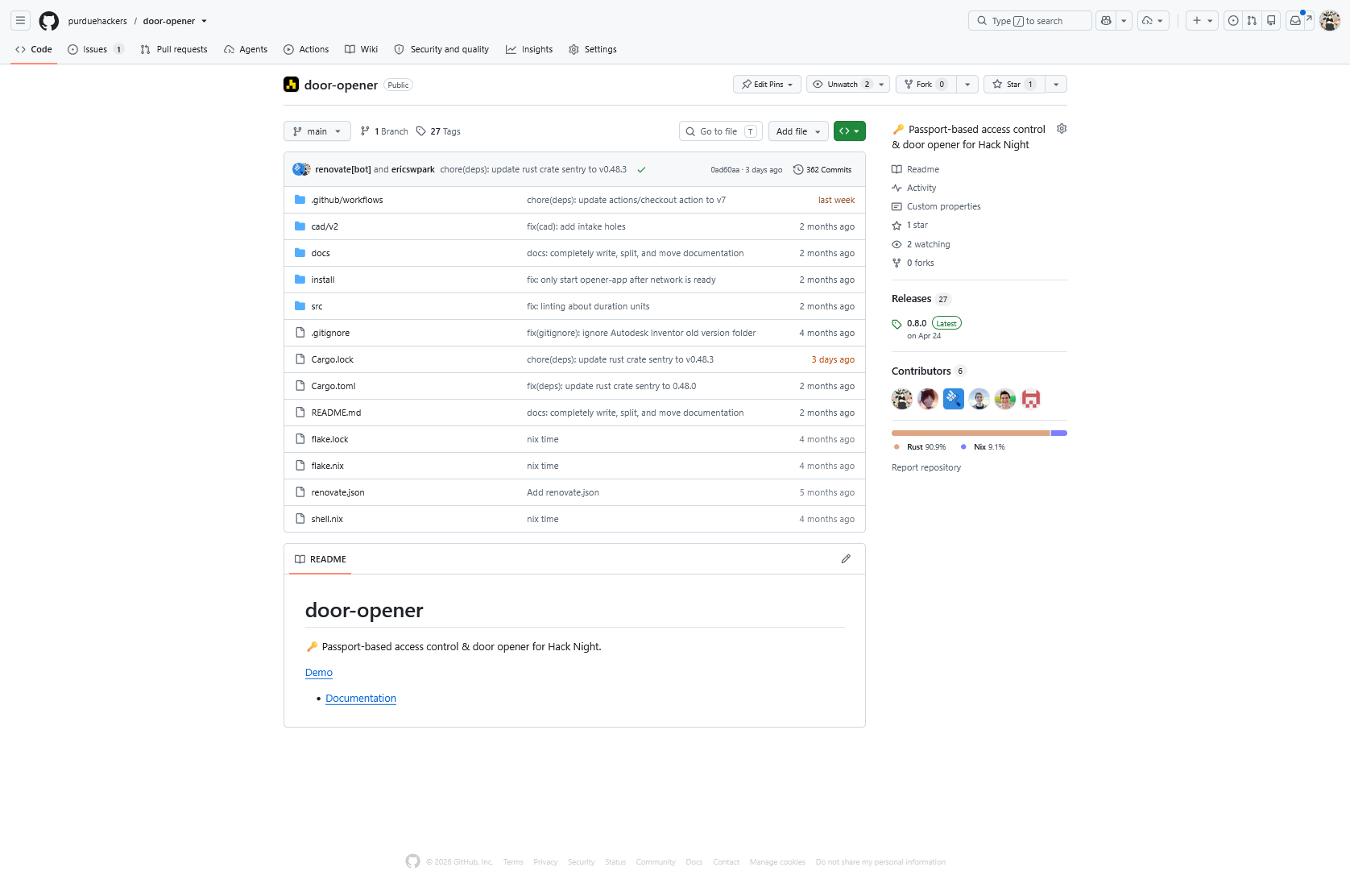 Repository for door-opener